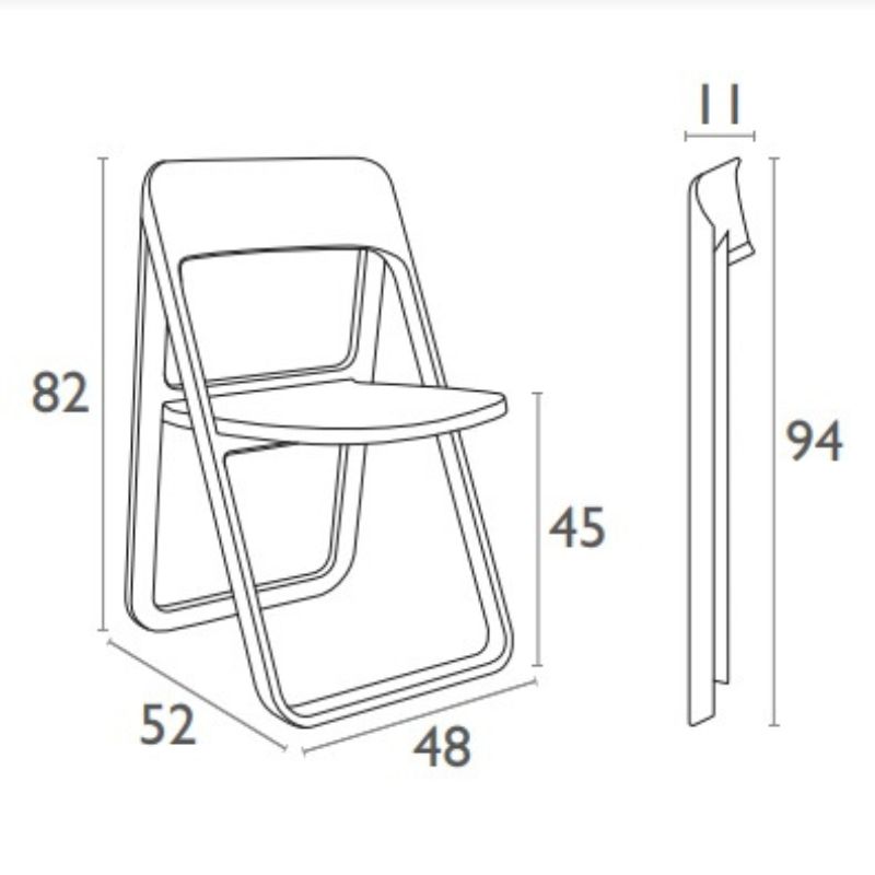 Silla Plegable Dream DIMENSIONES